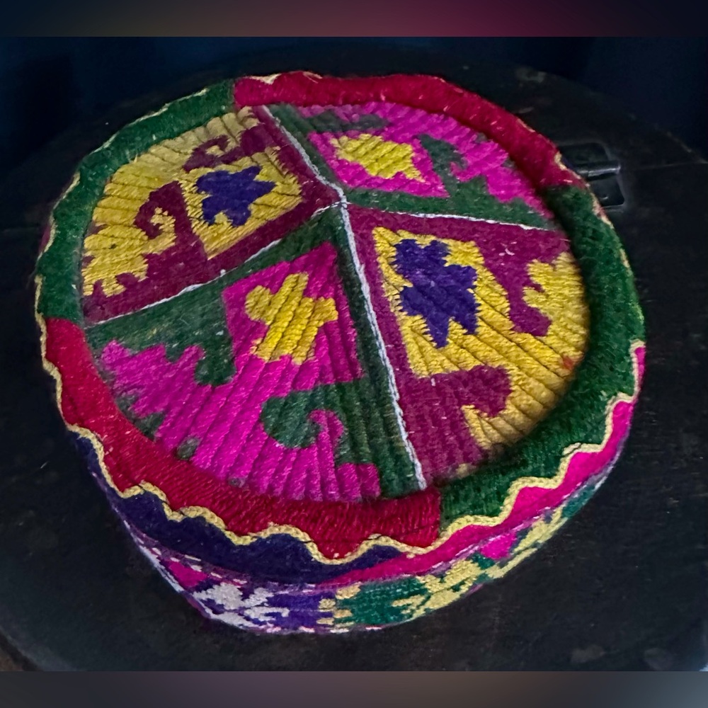 Hand Sewn Traditional Embroidered Uzbek Tubeteika Hat Global Wear Uzbekistan